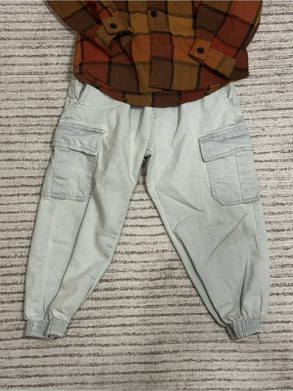 4T Toddler Outfit Bundle Volcom Hooded Flannel + Cargo Joggers Boys